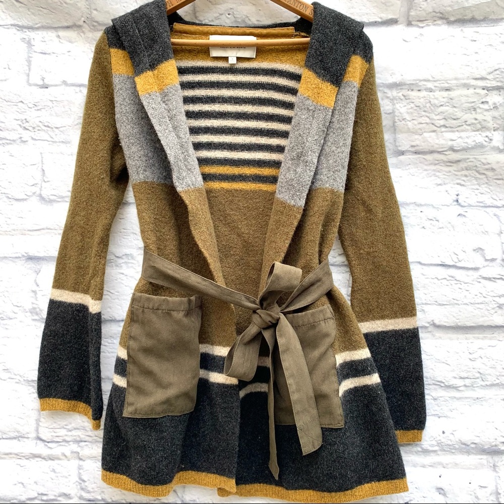 Anthropologie Striped Wool Cardigan